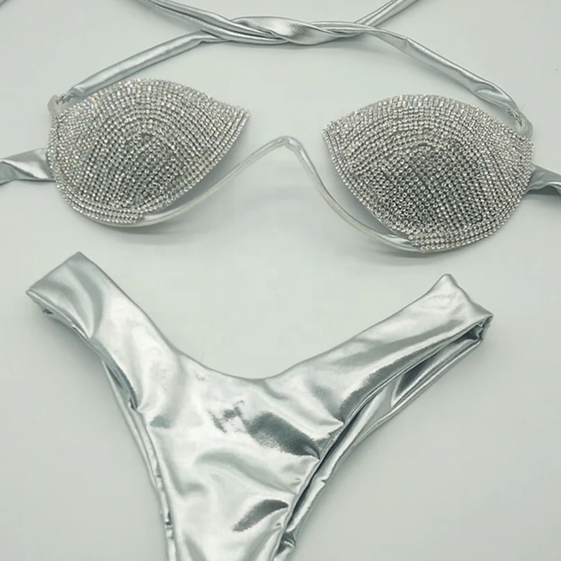 

B14278A women new fashion diamond bikini swimwear 2019