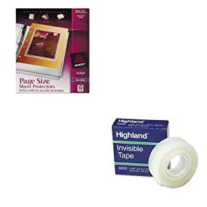 KITAVE74204MMM6200341296 - Value Kit - Avery Top-Load Poly Three-Hole Sheet Protectors (AVE74204) and Highland Invisible Permanent Mending Tape (MMM6200341296)