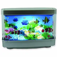 

Artificial Tropical Fish Lamp Aquarium Decorative Lamp with Multi Colored Artificial Fish and Ocean in Motion