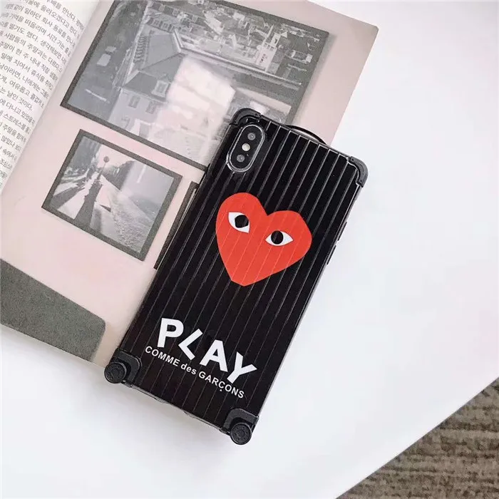 

Hot selling luggage design cellphone case For apple iphone xr,For new iphone red black heart with eye pattern back cover case