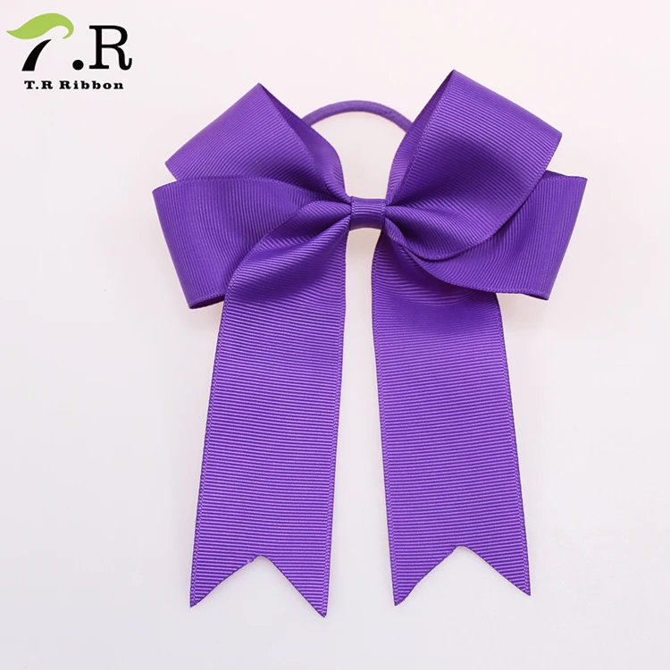 Grosgrain Ribbon Bow With Elastic Loop For Girls Handmade Ribbon Bow
