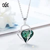 embellished with crystals from Swarovski Heart Shape Sliver Jewellery