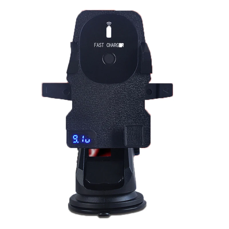 

NEW DESIGN QI with stand world cup theme wireless car charger wifi charging mobile phone, Black