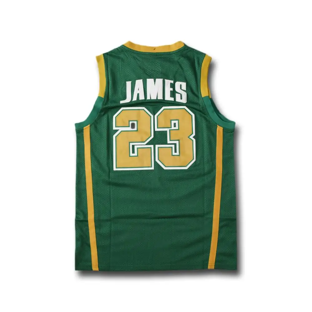

Lebron James #23 High School Green Basketball Jersey, N/a
