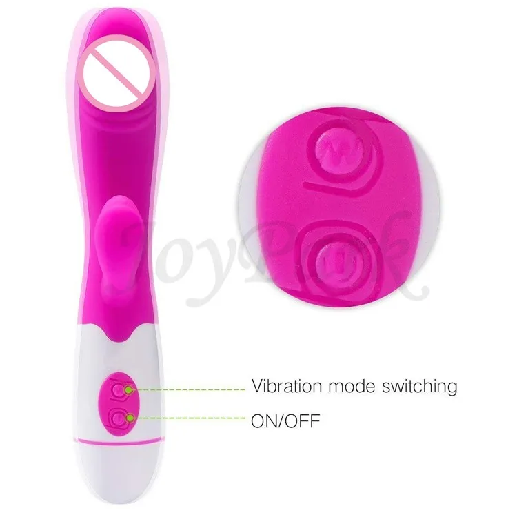 Joypark Best 10 Speed Female Dual Motor Soft Silicone Vibrating Dildo Pink Rabbit Vibrator Women