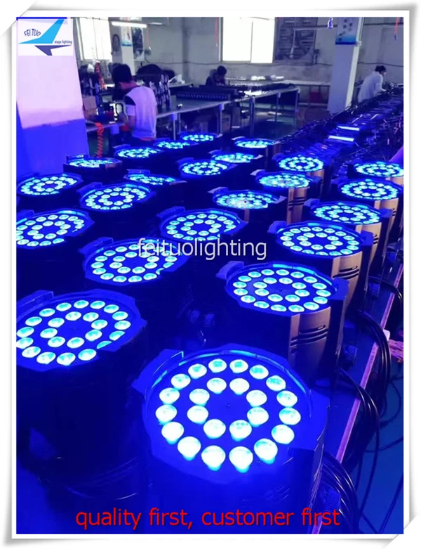 professional disco light dmx par led 24x18 rgbwa uv