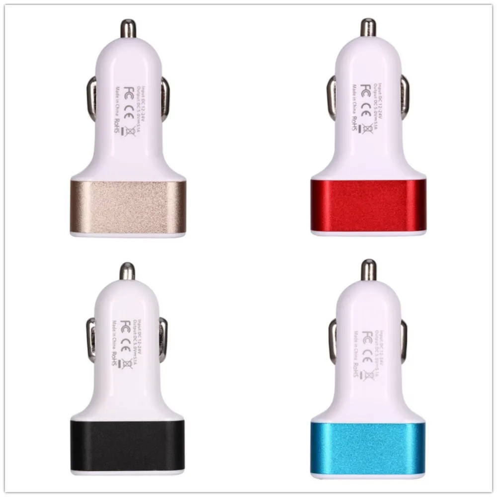 

Car Cigarette Lighter Socket 3 Port Splitter Charger Power Adapter DC+USB 12V-24V for All Mobiphone Smartphone