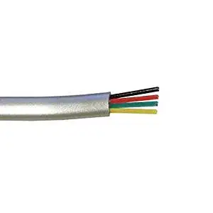 50 Ft Flat Telephone Modular Cable Cord Silver Satin 4 Conductor Bulk 28 AWG Copper Stranded PVC Jacket Per Foot Line Telephone, Bulk Roll, By NAC Wire and Cables