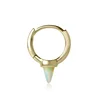 small opal spike gold plated huggie earrings silver