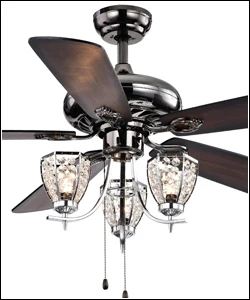 Modern Design Matte Black Fan Acrylic Lampshade Energy Saving Electric Ceiling Fan With Light
