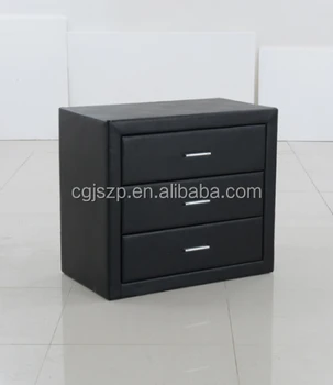 Modern Black Leather Bedside Table For Home Furniture Buy Cheap