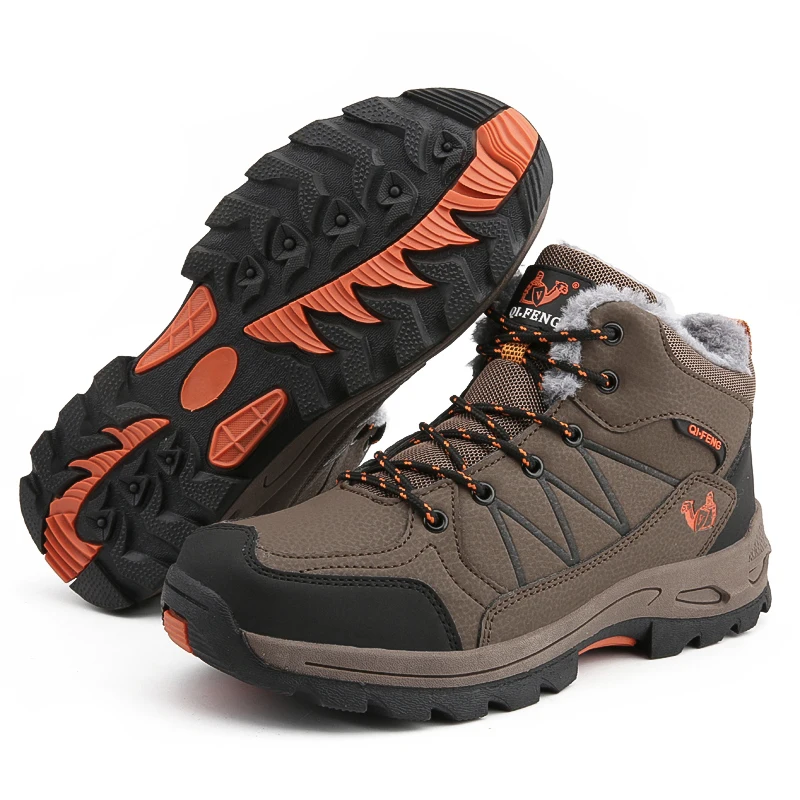 

2019 Men Women Outdoor Sports Hiking Boots Resisting Trekking Shoes Climbing Anti-Skid Footwear, Green;brown;grey