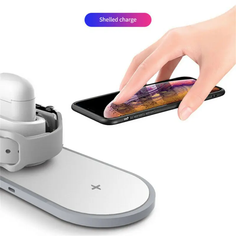 2019 3 in 1 Wireless Charger Stand Station 10W/7.5W Fast Wireless Charging Dock for iPhone for apple watch for headphones