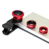 Universal Clip 3 in 1 Wide Angle Macro Fisheye Mobile Phone Camera Lens for Iphone 6/plus lens and Samsung Lens