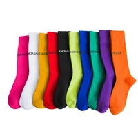 

Long letter neon colored socks women street socks