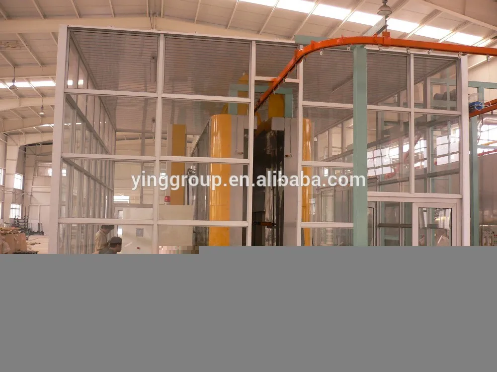 
small occupied automatic powder coating line suitable for metal aluminium profile panel surface finishing 