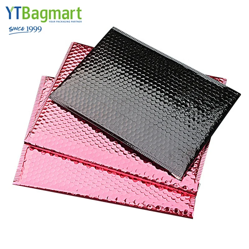 
Nice Quality Custom Logo Rose Gold Plastic Envelopes Mailing Packaging Poly Bubble Mailer Bag 
