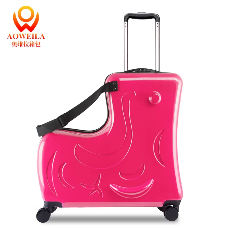 
2018 High Quality Hard Shell Ride On Luggage,Kids Ride Suitcase 