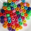 Cheap Wholesale 6*9 mm Plastic Barrel Opaque Pony Beads Large Hole spacer Beads for Children Kids Craft Findings