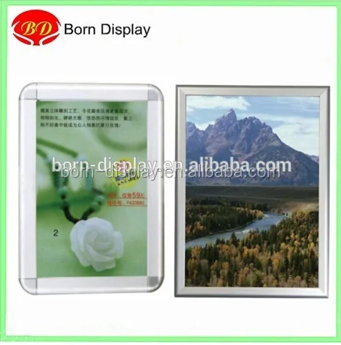 Aluminum Hooks A1 A2 A3 A4 Round Picture Frame for Promotion Wall Picture Advertising Display