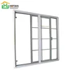 Customized size decorative double glass upvc slide window grille design for house