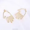 funny personality palm shaped earrings,non pierced ear clip,earrings temperament woman(SWTMD3144)
