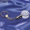 Wholesale Sports Crystal Volleyball Key Chain for Personalized Winner Team Souvenirs
