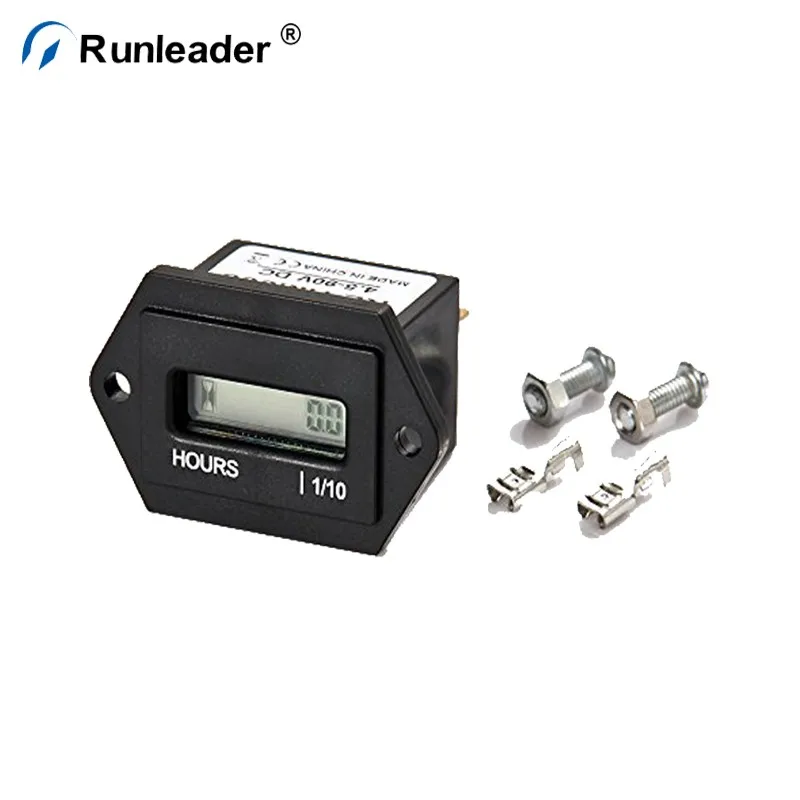 Runleader Digital Lcd Hour Meter For Diesel Engine Waterproof Ac / Dc