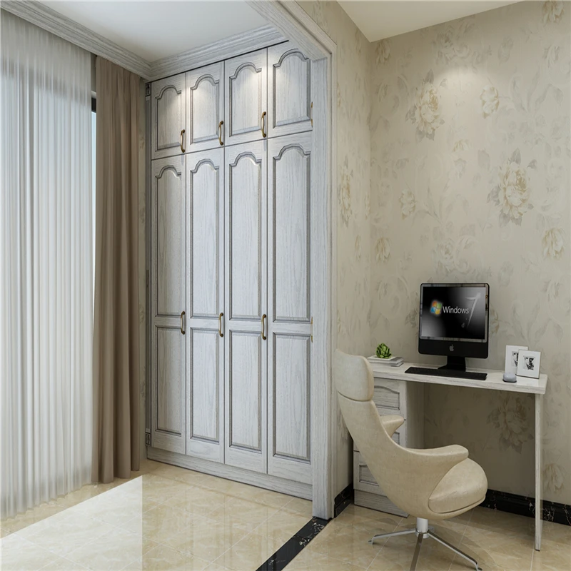 Modern MFC wooden white bedroom wardrobe Customized design