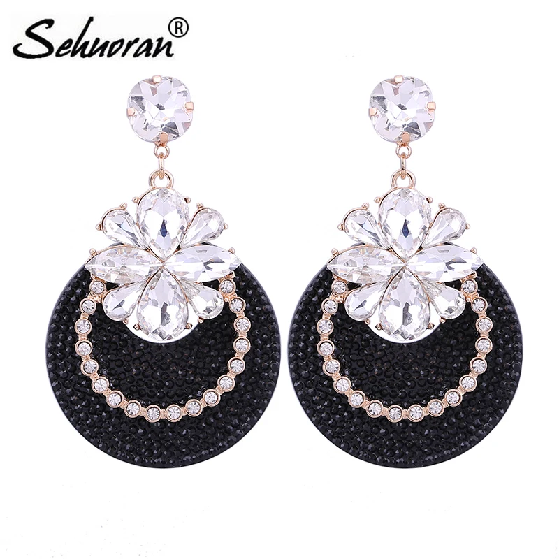 

Drop Earrings For Woman Flower Pendientes Crystal Earrings Jewelry, 5 color