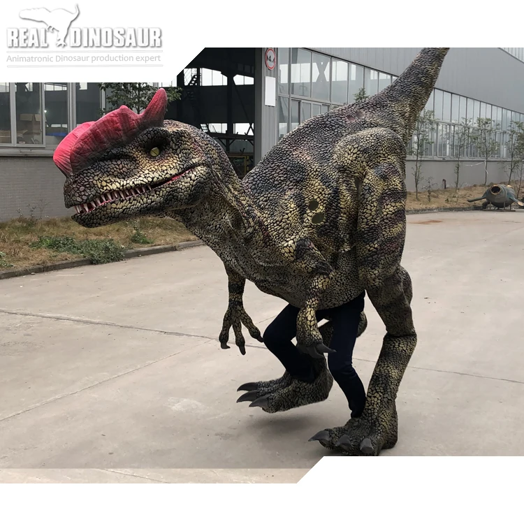 

Customized silicon rubber colorful walking dinosaur costume