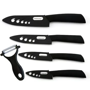 Image of FINDKING Brand top quality Christmas present Zirconia Ceramic Knife set 3" 4" 5" 6" inch+ Peeler+Covers fruit knife set