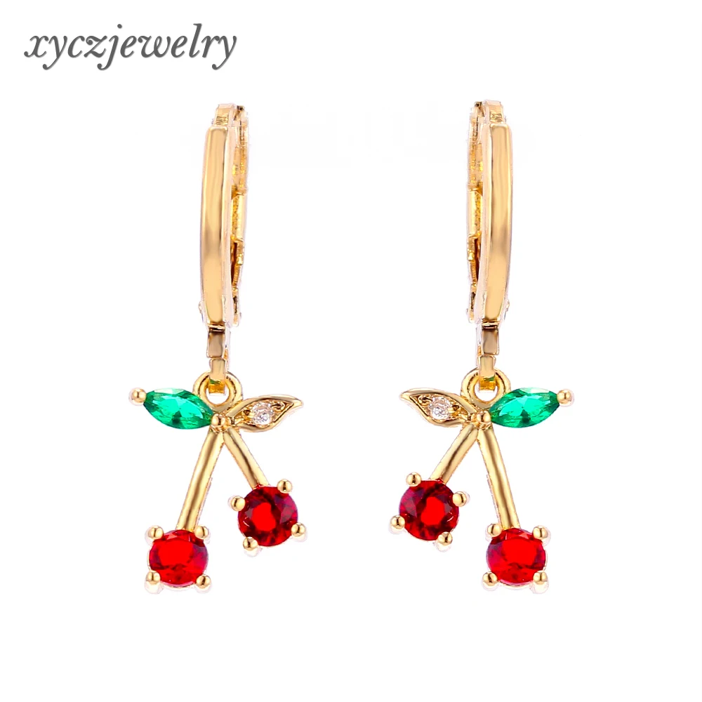 

New Trend Girl Fruits Cherry earings for women 2019, White