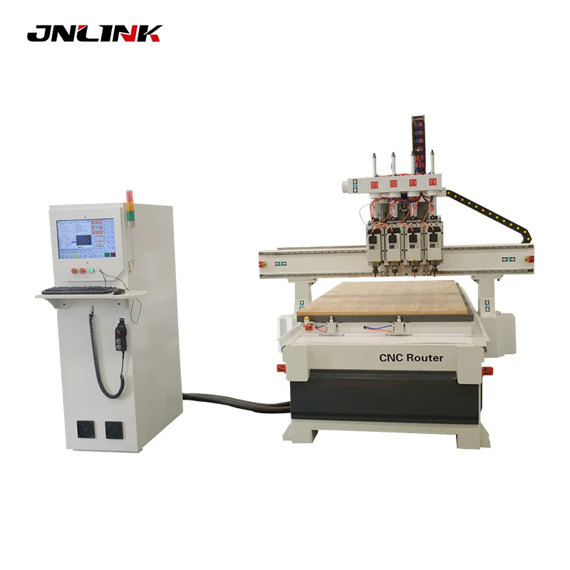 High configuration 4*6KW spindles cnc carving machine for wood door design machine