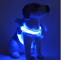 

LED USB Rechargeable Dog Vest Harness Revolutionary Illuminated and Reflective Harness for Dogs (USB Rechargeable, Adjustable)