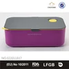Rectangle Bento Lunch Box with Silicone Ring, Food Grade, FDA Approved, BPA Free , Eco-friendly Material by Cn Crown
