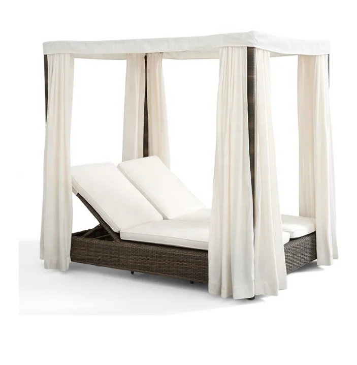 Venta al por mayor muebles de exterior doble tumbona-Compre online los