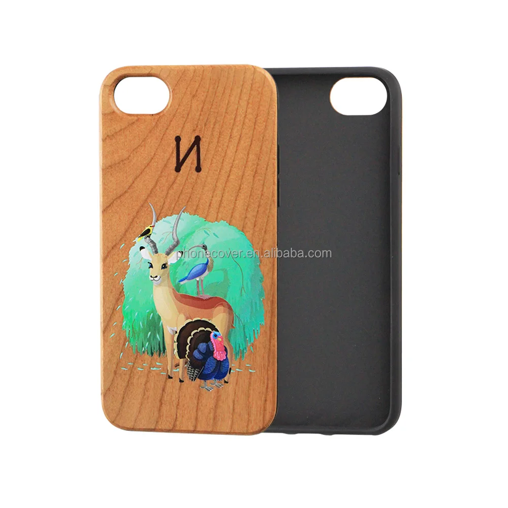 

Wholesale Wooden Cell Phone Case For iPhone 7 Diy Custom Phone Case Cover Accessories