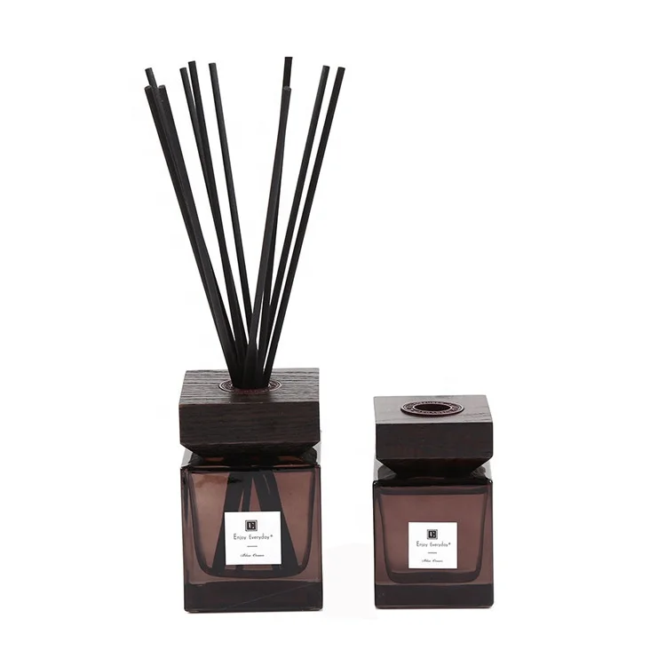 

Hot excellent quality home room scented fragrance aroma reed diffuser in glass jar luxury box