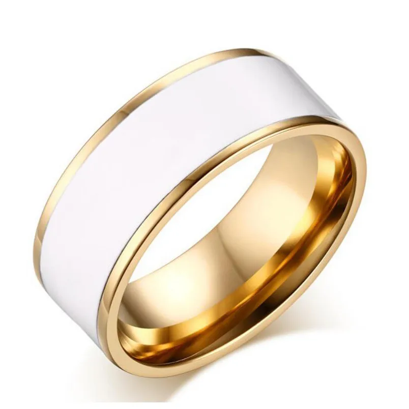 

stainless steel White Oil jewelry latest gold Plated finger Women rings