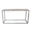 box frame long narrow parquet console table