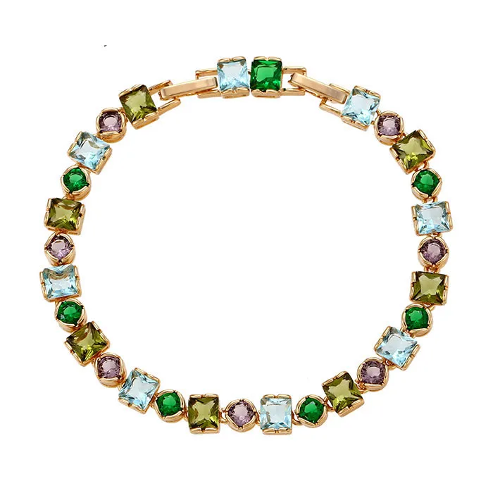 

73401 Xuping 18k gold plated women bracelet with stone