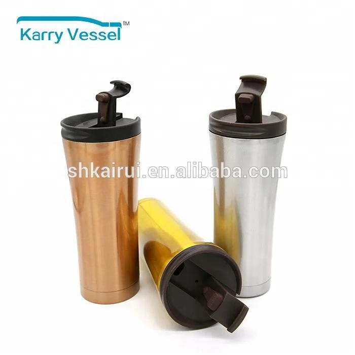 Promotional 500ml Stainless Steel Vacuum Insulated Thermos Cup Travel Coffee Mug With Lid