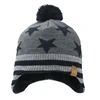 Baby Boys Kids Custom Stripe Beanie Knit Hats And Scarf Set Winter Fleece Skiing Winter Caps With Warm Ear Flap