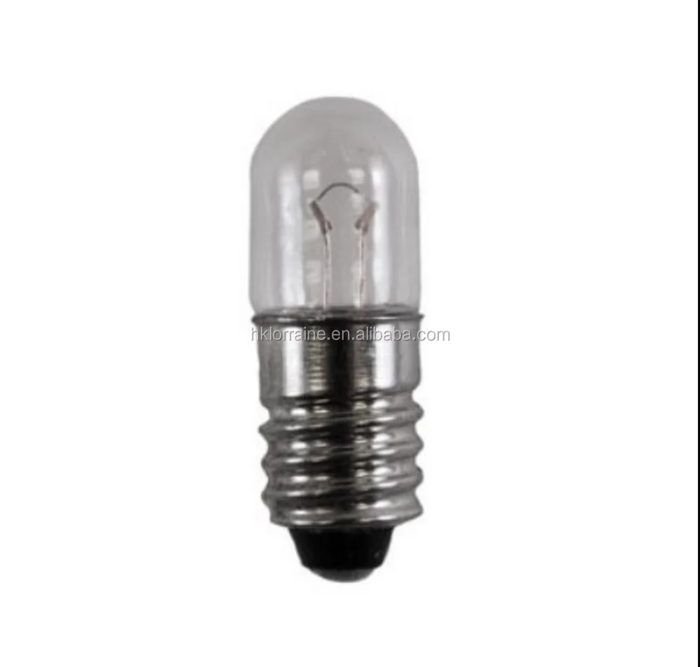 E10 Bulb, Miniature Bulbs E10 Base T10 Bulb Lamp Flashlight 6.3V 0.15A 1W T10x28 Taiwan Tube Radio
