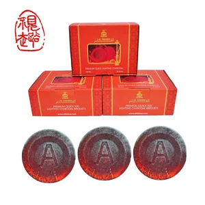 Image of Quick lighting al fakher coal coconut charcoal round shisha