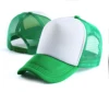 wholesale cheap blank green 5 panel mesh trucker hat plain foam cap