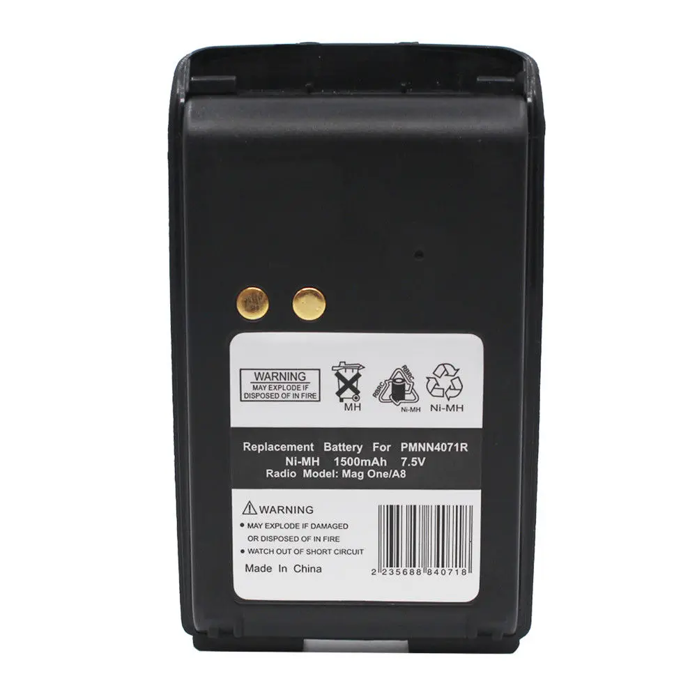1500mAh Ni-MH 7.5V PMNN4071 Battery for Motorola Mag One BPR40 A8 FAST SHIPPING