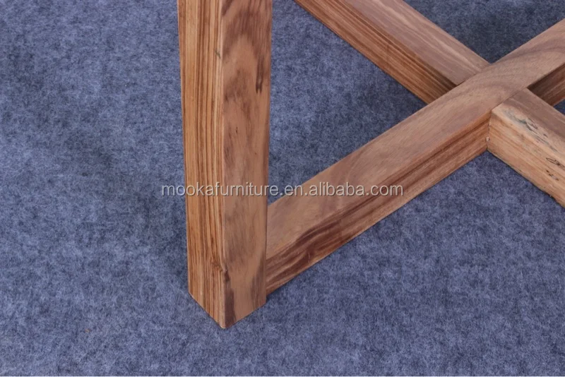 X Shaped Furniture Leg Solid Wooden Table Base Dining Table Cross Leg