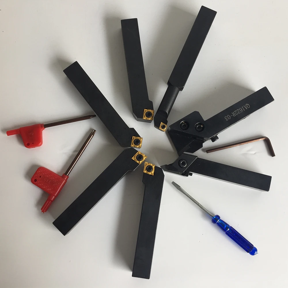 12mm 7pcs/set Turning Tool Cutting Tool Set With Inserts For Cnc